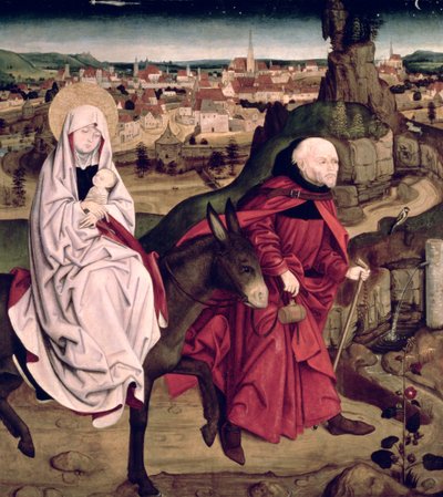 The Schotten Altarpiece Depicting the Flight into Egypt by Master of the Schotten Altar